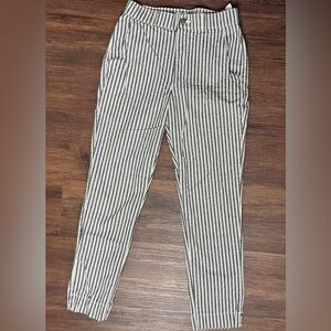 Hollister Black and White Striped Women's Chinos